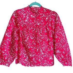 J Crew dainty pink floral blouse - xxs